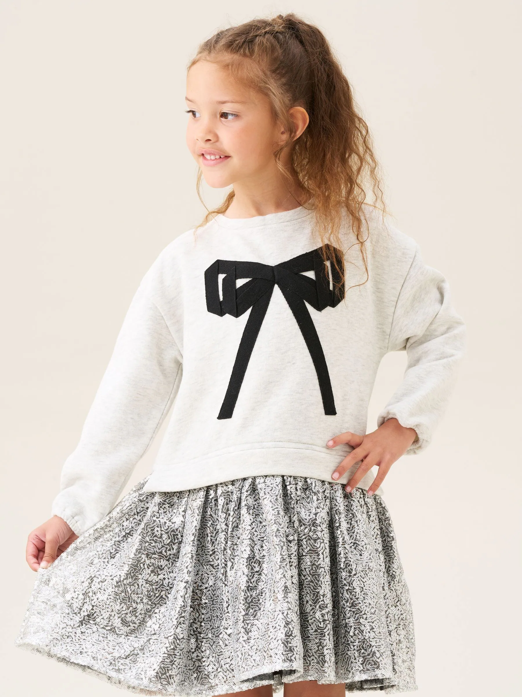 Angel & Rocket Ella Sequin Skirt Sweat Dress