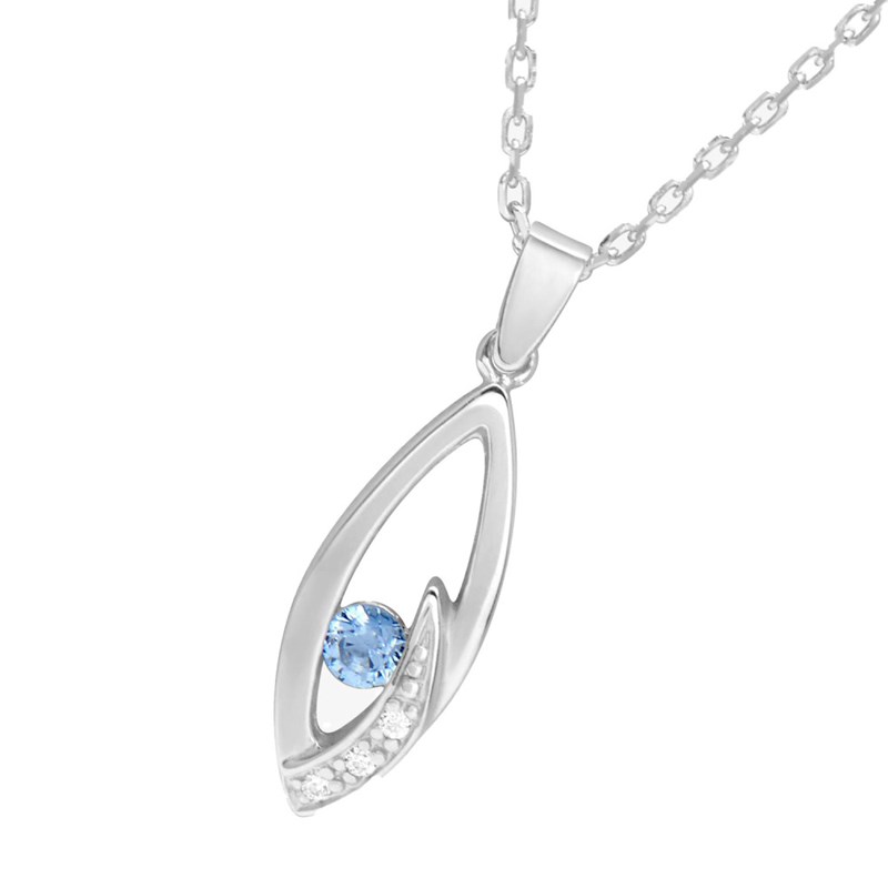 Collier Femme - Oxyde de zirconium - Argent 925 - Longueur : 42 cm
