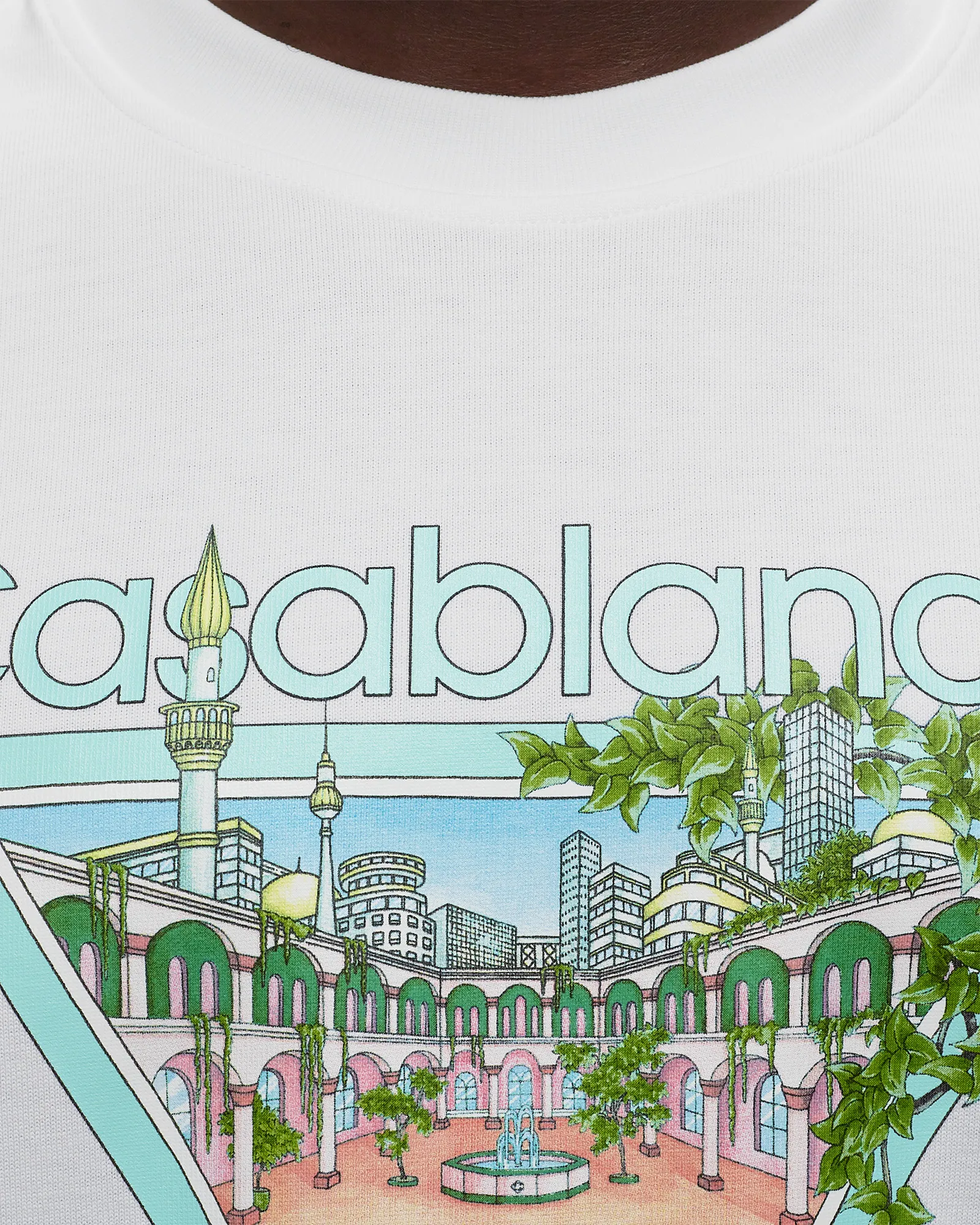 Casablanca TENNIS CLUB PASTELLE PRINTED T-SHIRT