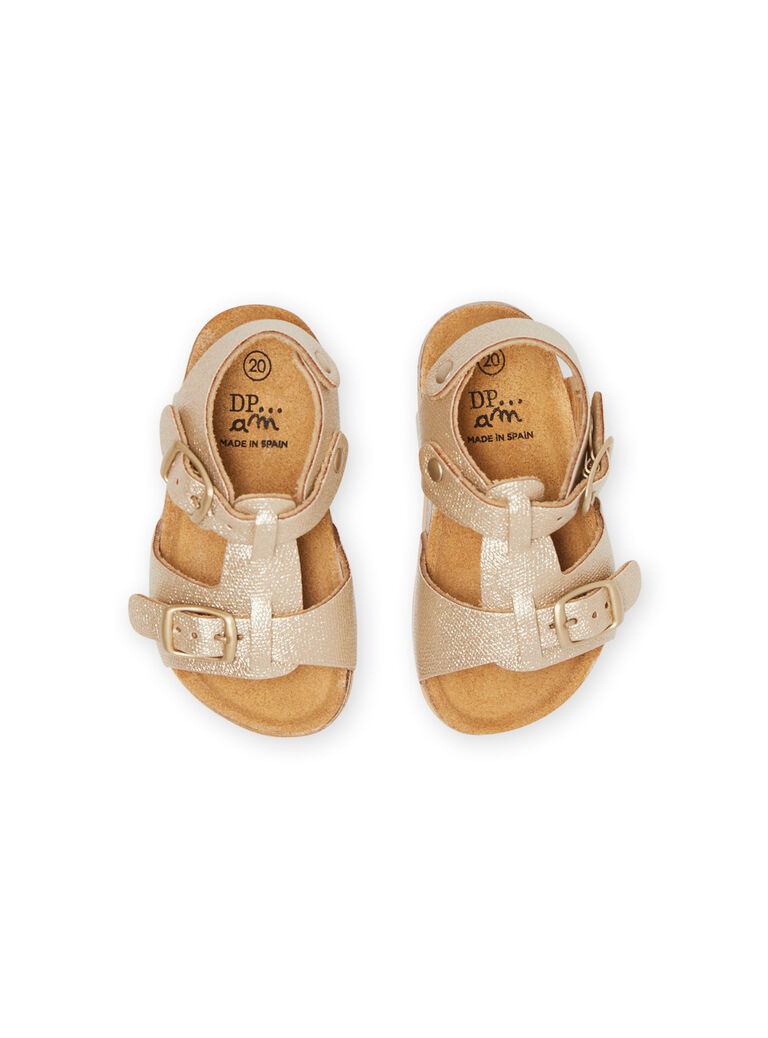 Sandales dorées bébé fille