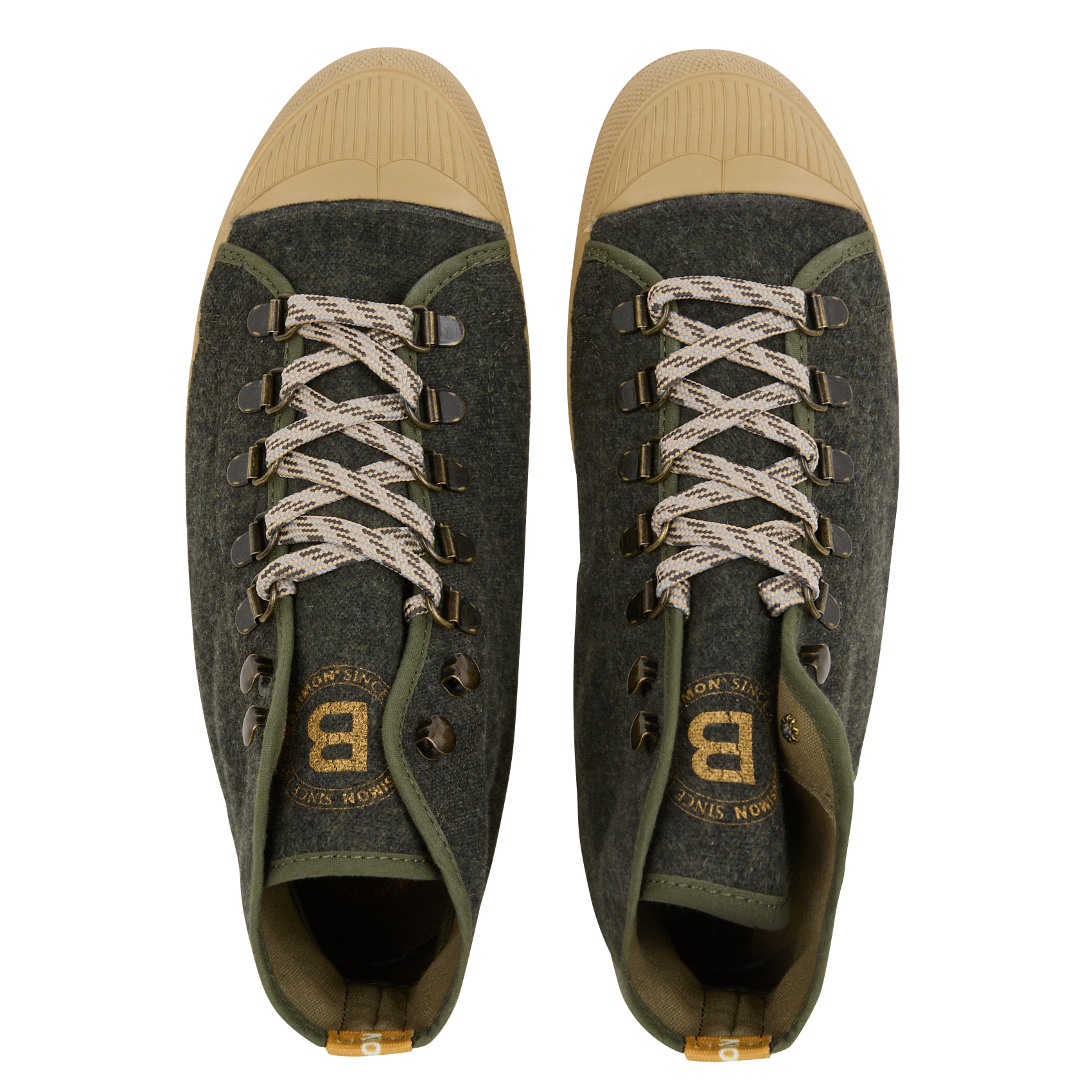 STELLA - Baskets montantes aspect feutré | Vert