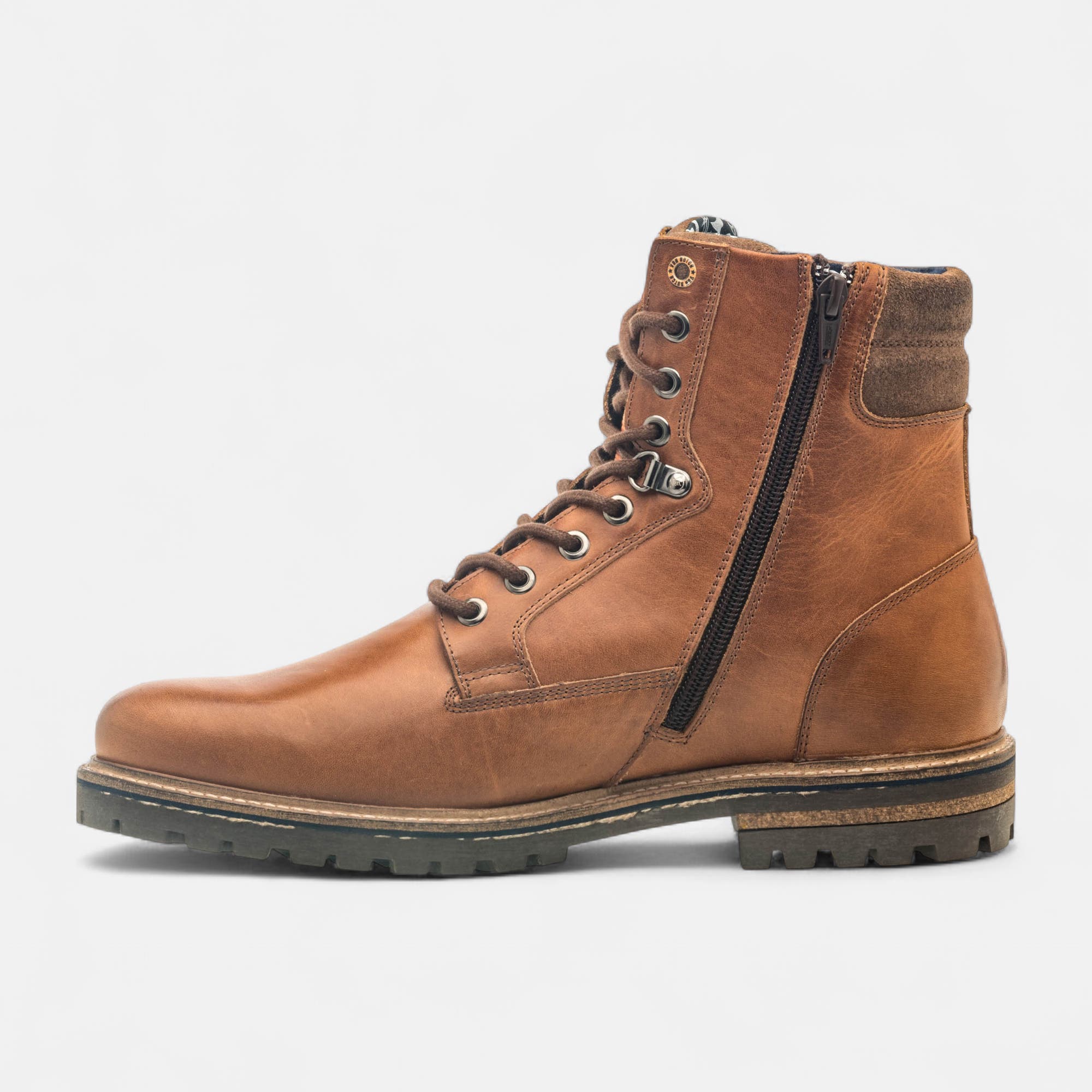 Boots Homme en cuir cognac