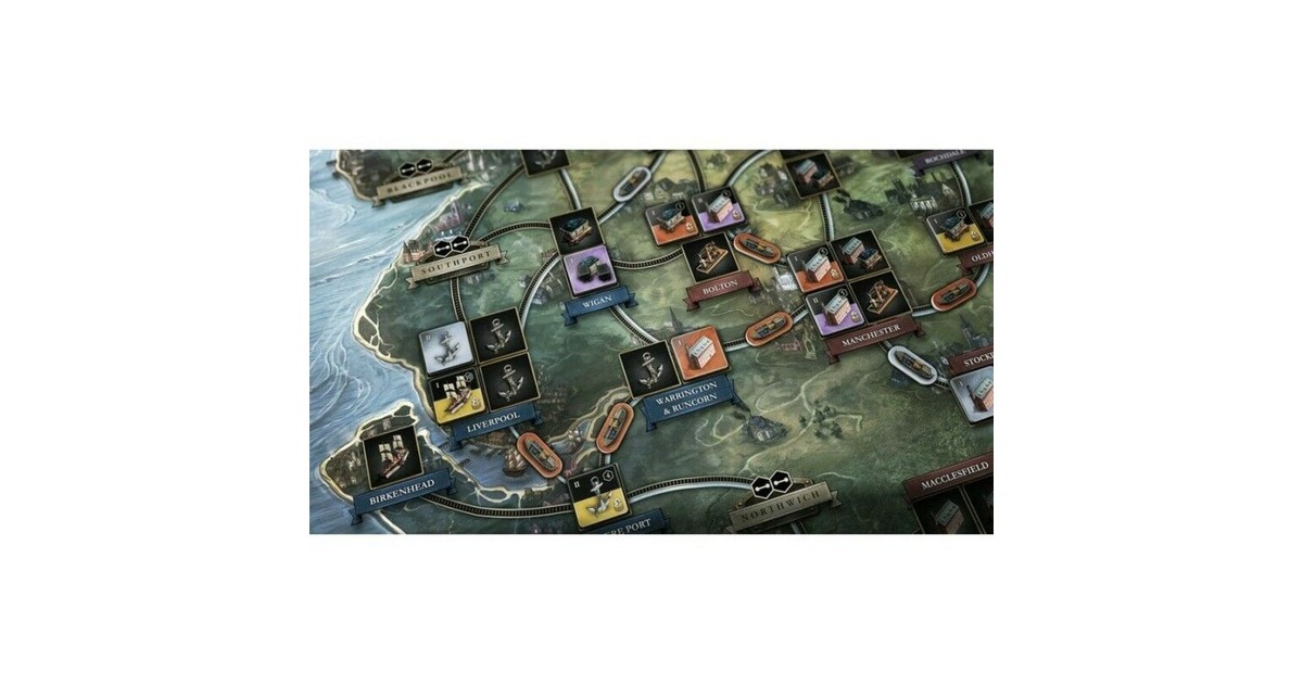 AsmodeeBrass: Lancashire Bordspel  (Engels, 2 - 4 spelers, 120 - 180 minuten, Vanaf 14 jaar)