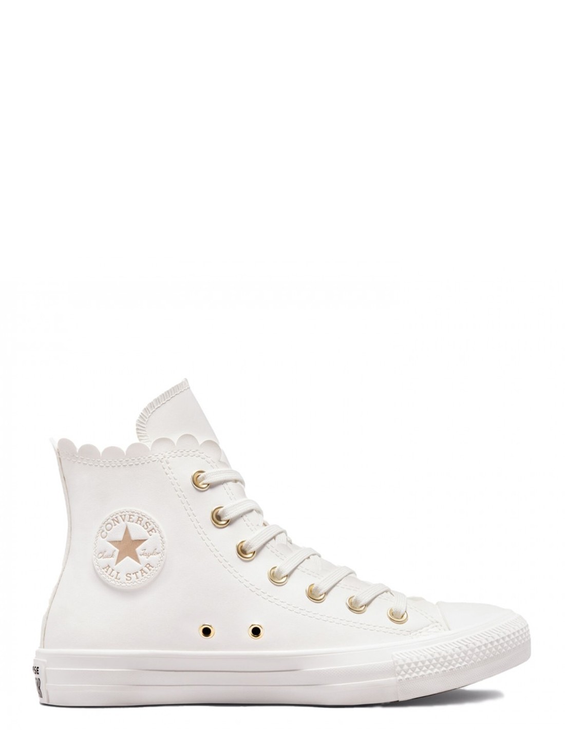 converse sneakers montantes femme ctas hi vintage similicuir blanc