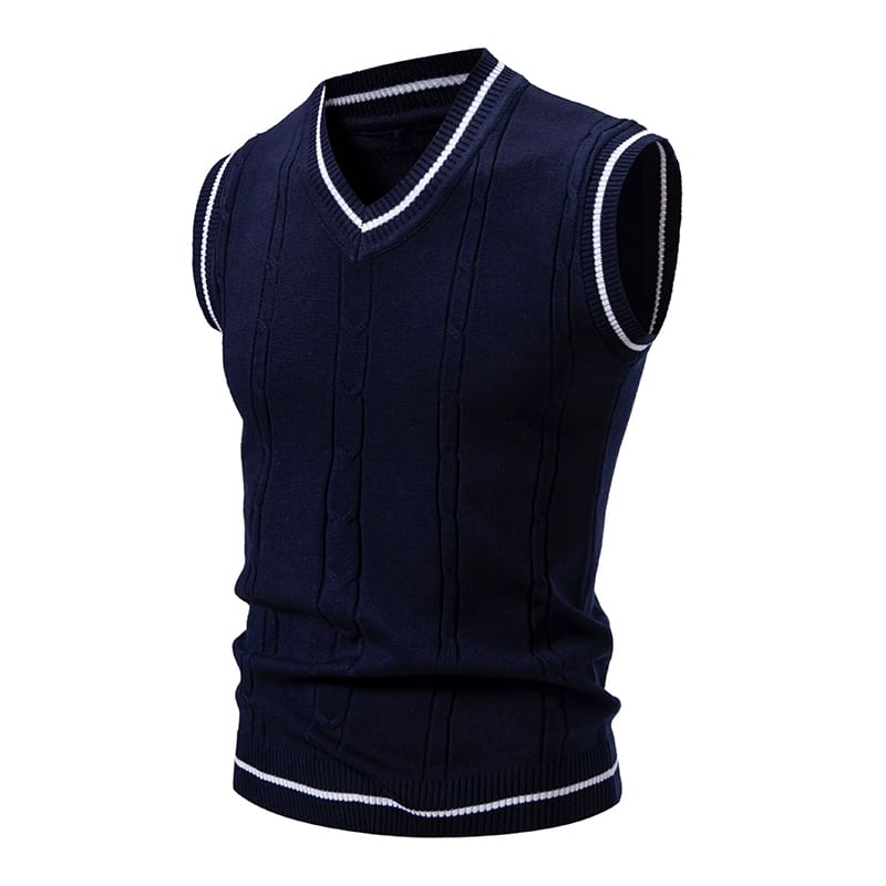 Fireon - V-hals vest met contrasterende rand