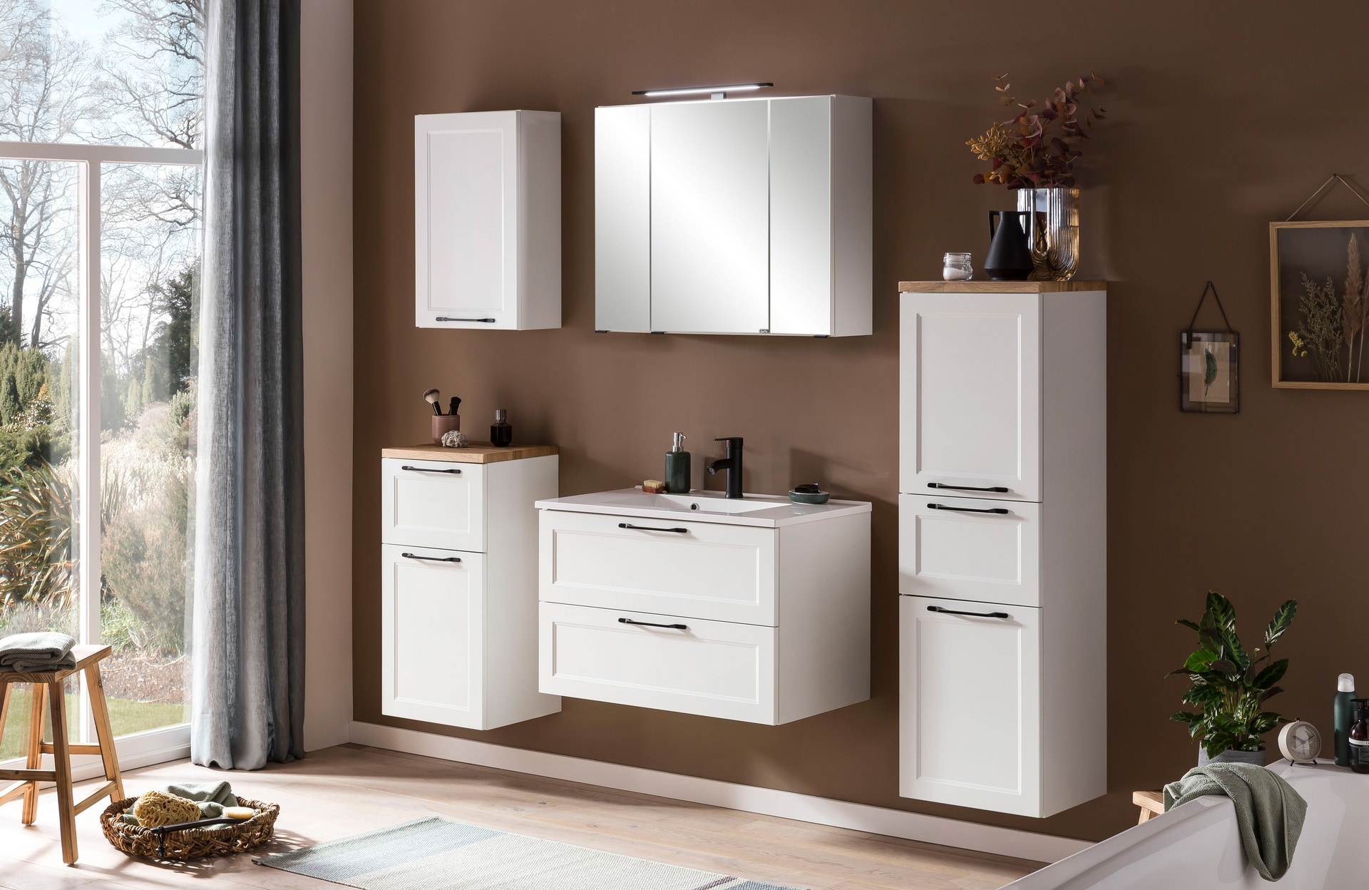 Bad-Midischrank LÜTTICH weiß