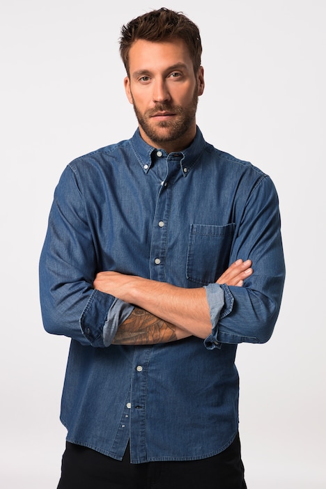 JP AWARE Hemd, Langarm, Buttondown-Kragen, GOTS zertifizierte Biobaumwolle