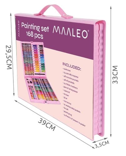 Malesett i etui 168 stk rosa