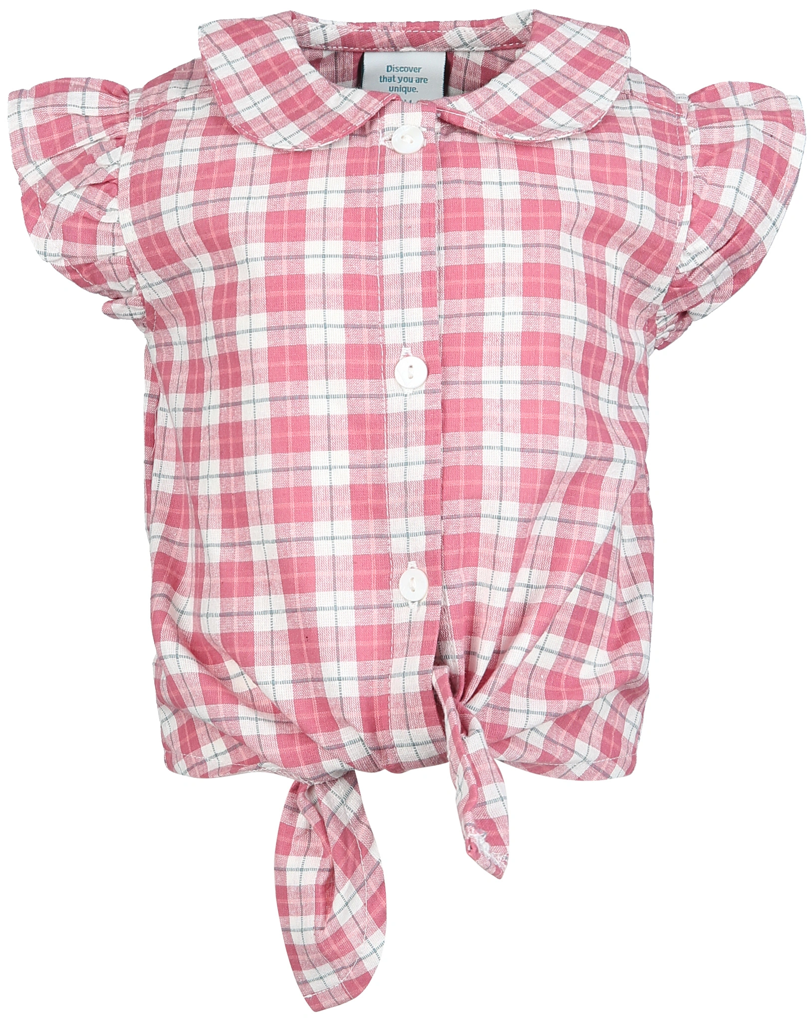 Bluse KNOT kariert in pink