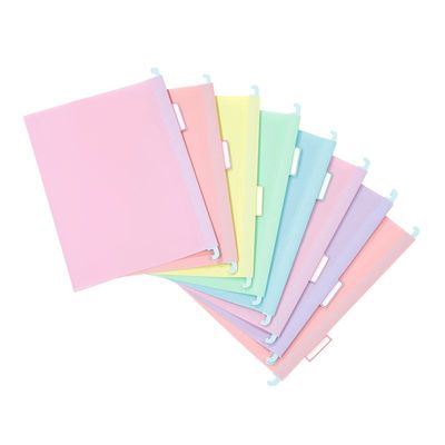 Viquel Rainbow Pastel - Boîte d'archivage EasyCase avec poignées de transport + 8 dossiers suspendus amovibles