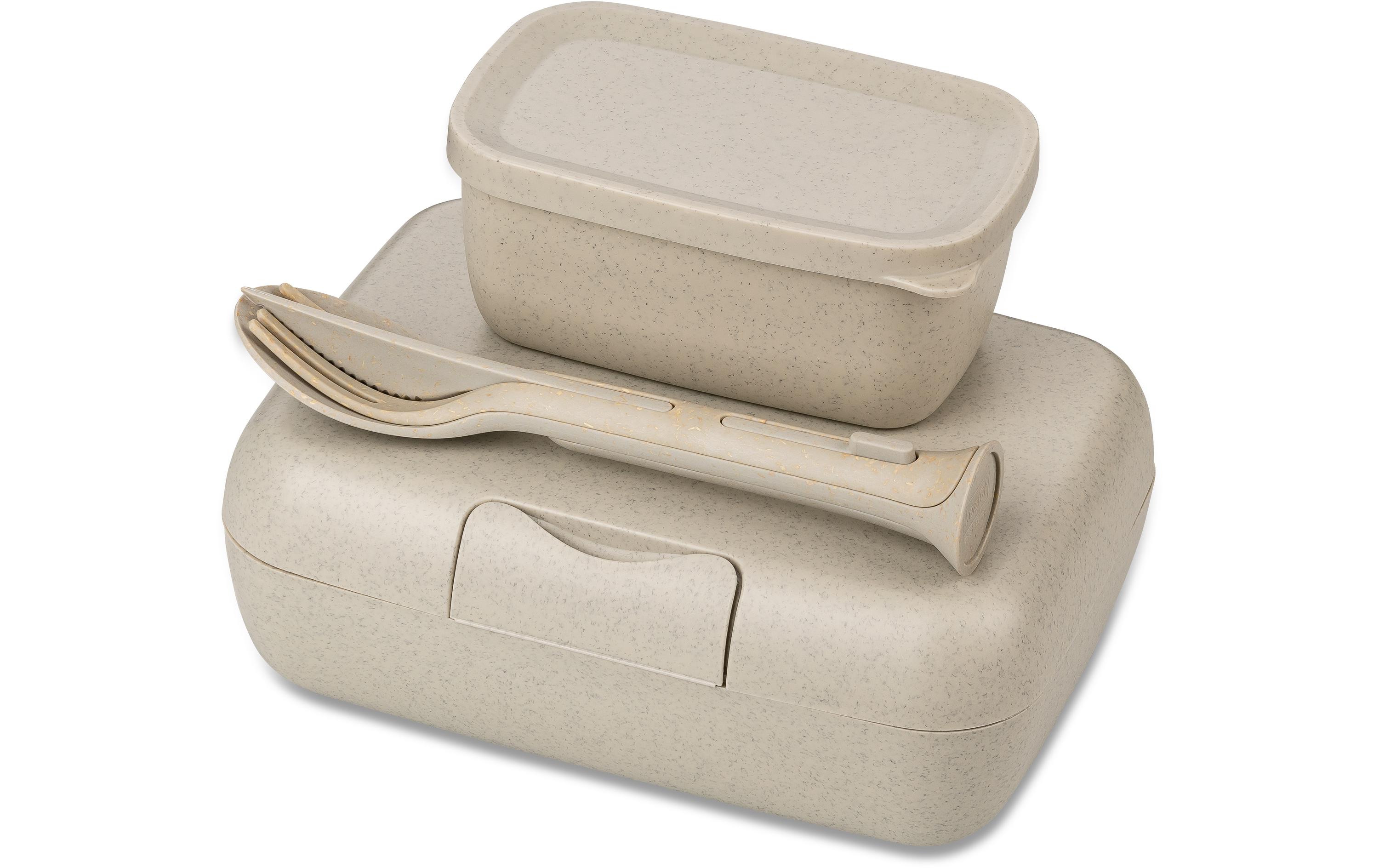 Lunchbox Candy Set 4-teilig, Sand/GelbLunchbox mit Besteck