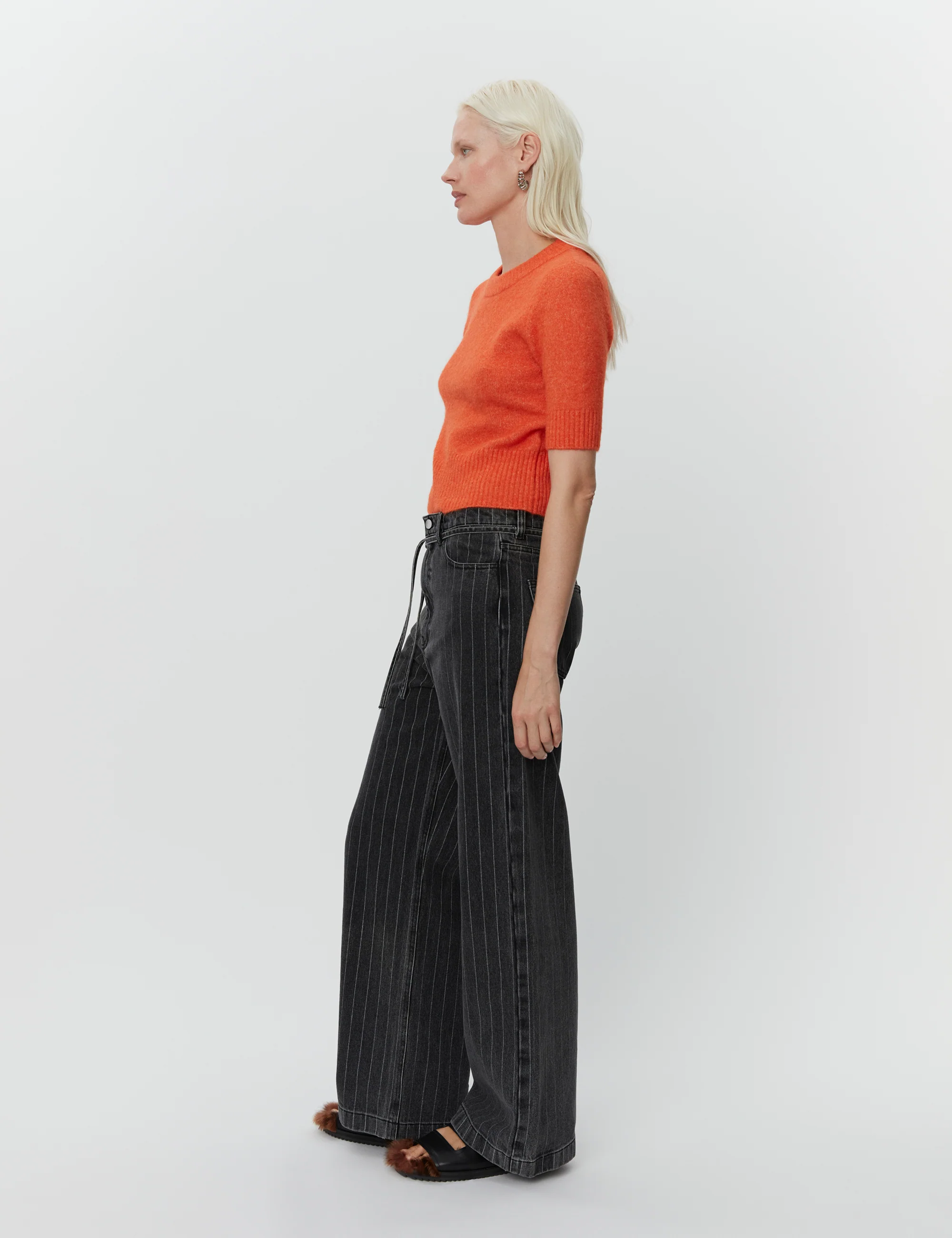 DAY Birger et Mikkelsen  Elijah Denim Stripe wide leg jeans - sort