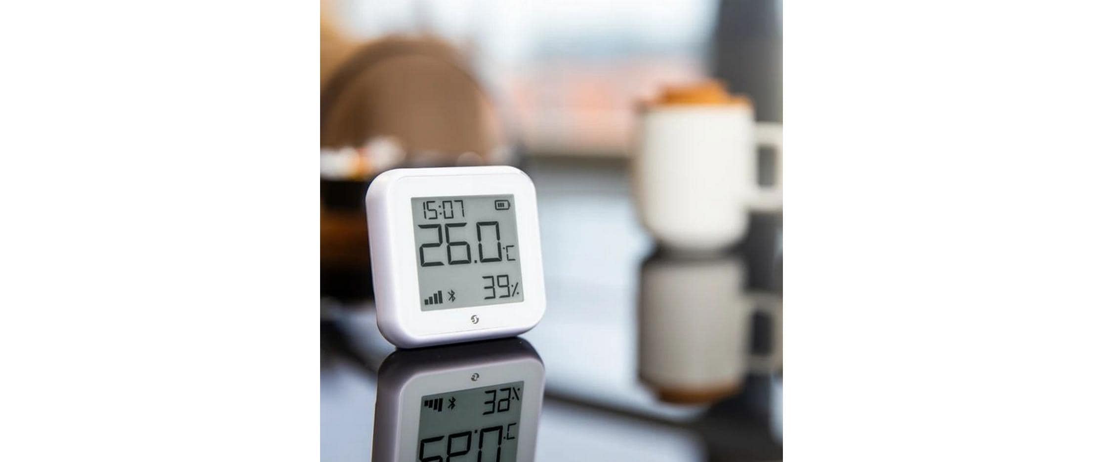 WLAN-Luftfeuchte- und Temperatursensor H&T Gen3, WeissSmart Home-Thermo-Hygrometer mit WLAN