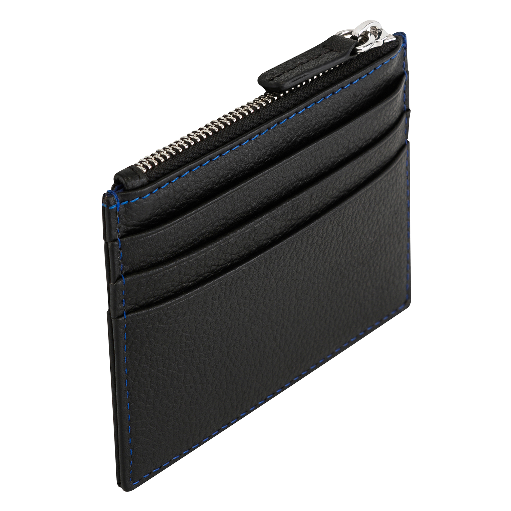 CHARLES - Porte cartes zippé en cuir grainé | Multicolore