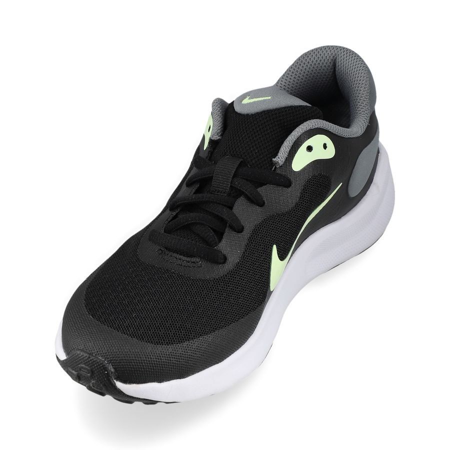 Nike Chaussures de Running Revolution 7 - Noir/Jaune Fluo/Gris/Blanc Enfant