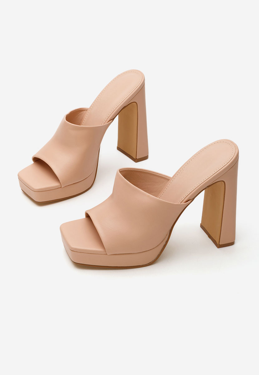 Mules a talon nude Jysela