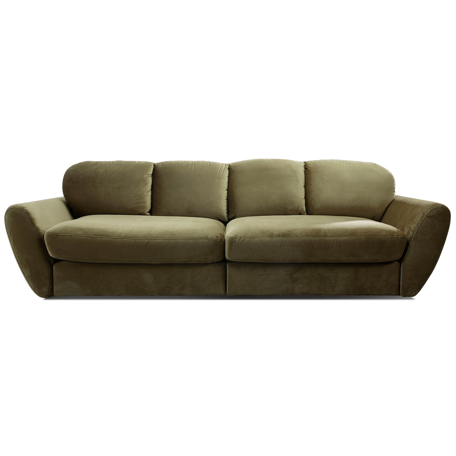 Big Sofa - olive - Samtstoff