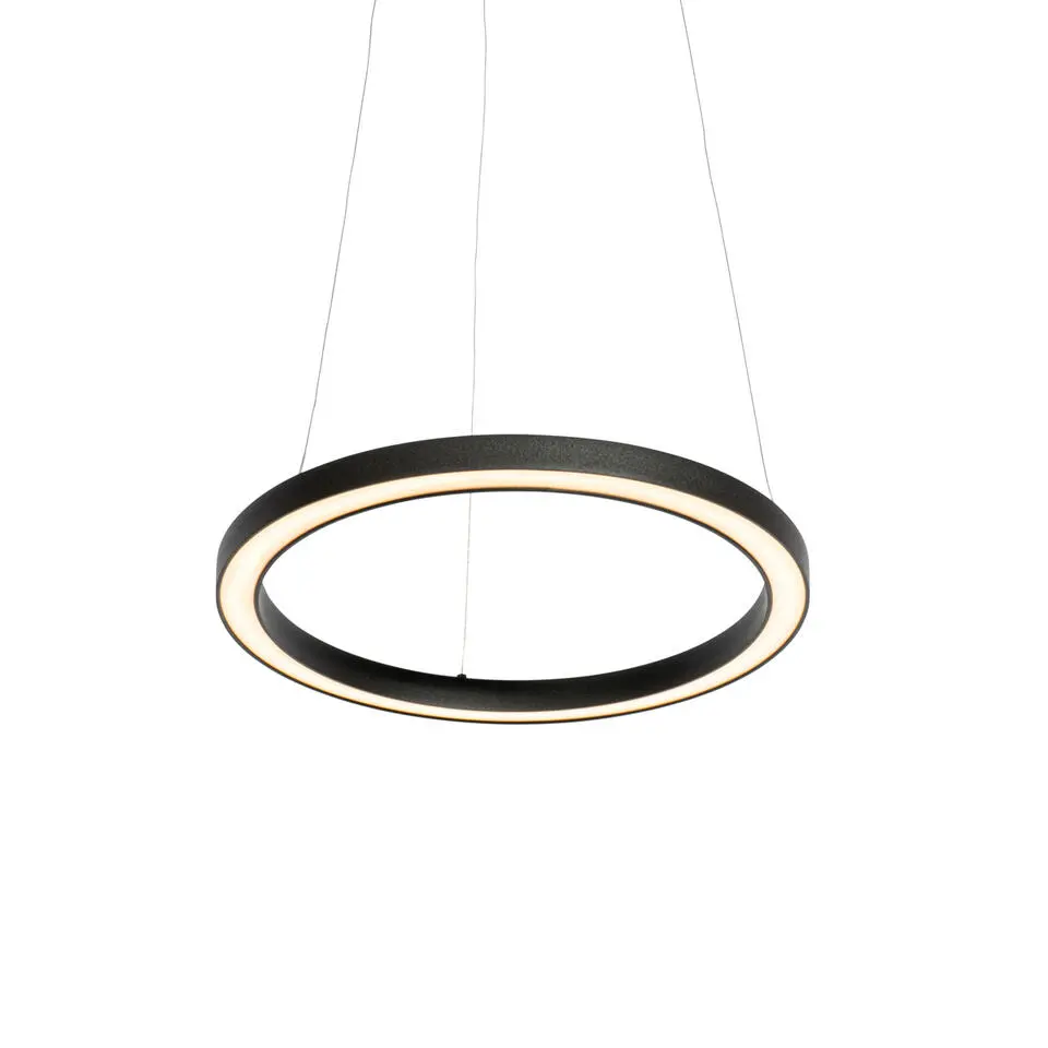 Qazqa professional hanglampen girello zwart geïntegreerde led