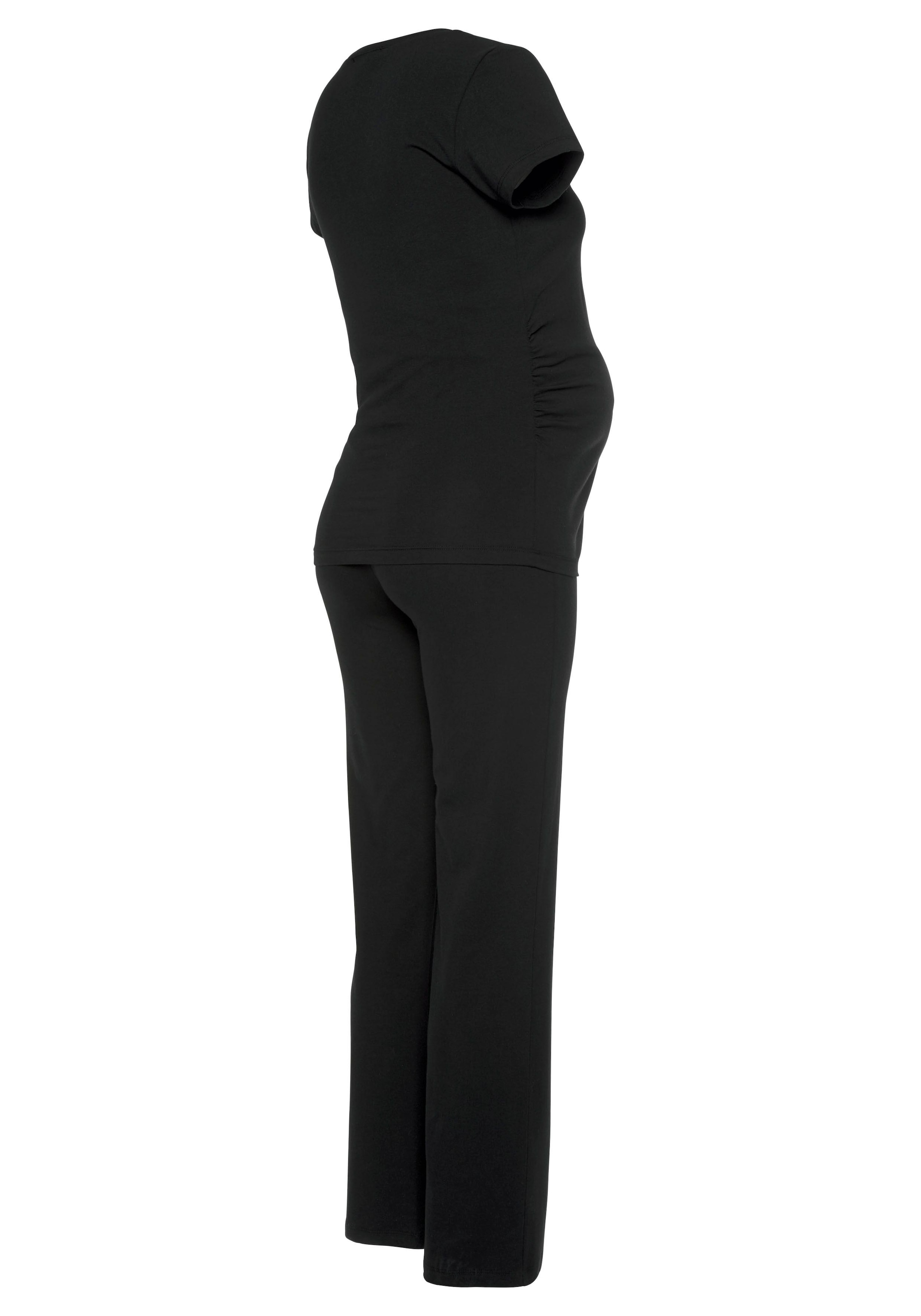 Neun Monate Umstands-Set »2tlg. Set T-Shirt + Leggings für Schwangerschaft und Stillzeit«, 2 Stk. , T-Shirt und Leggings einzeln tragbar