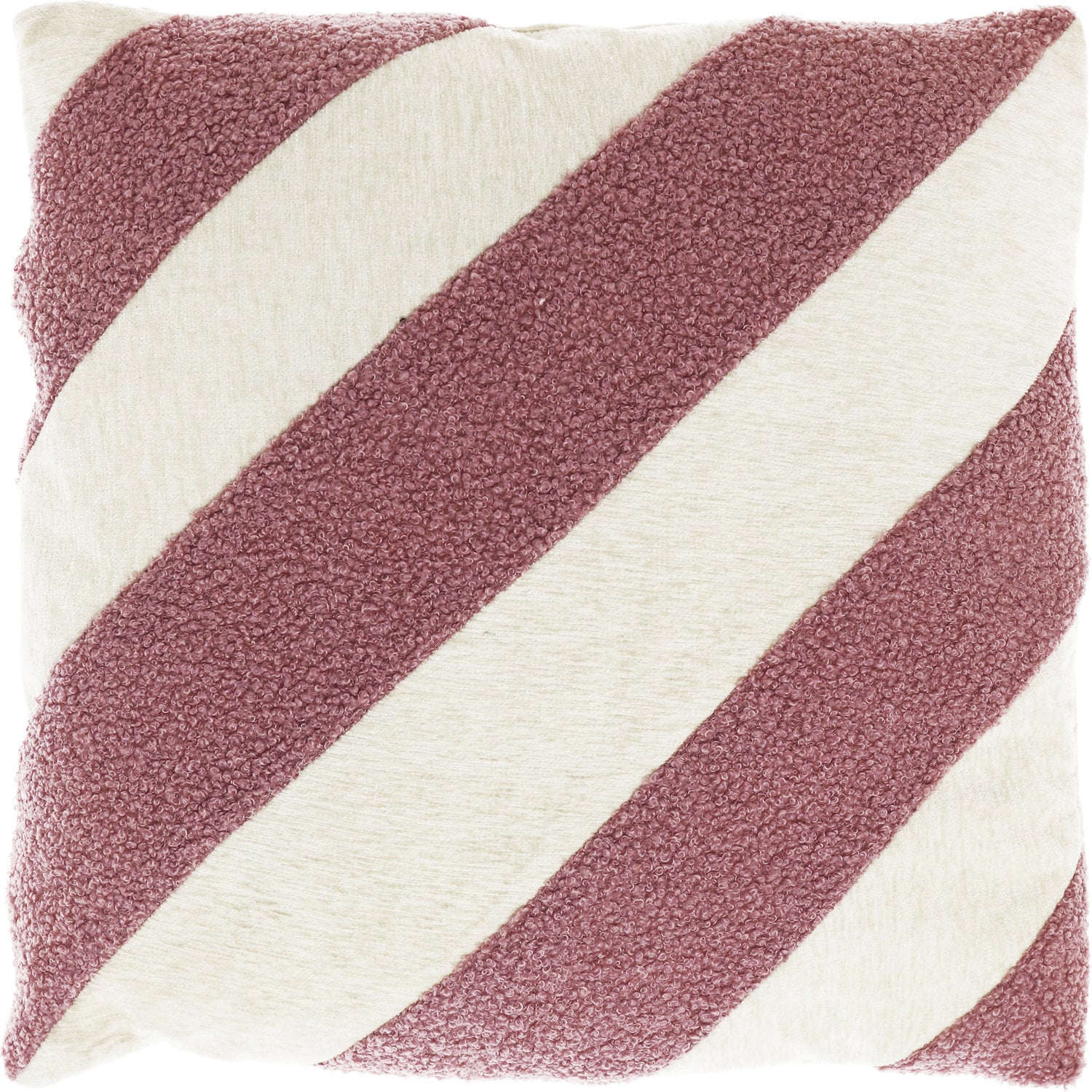 Unique Living sierkussen Kella roze / wit 45 x 45 cm