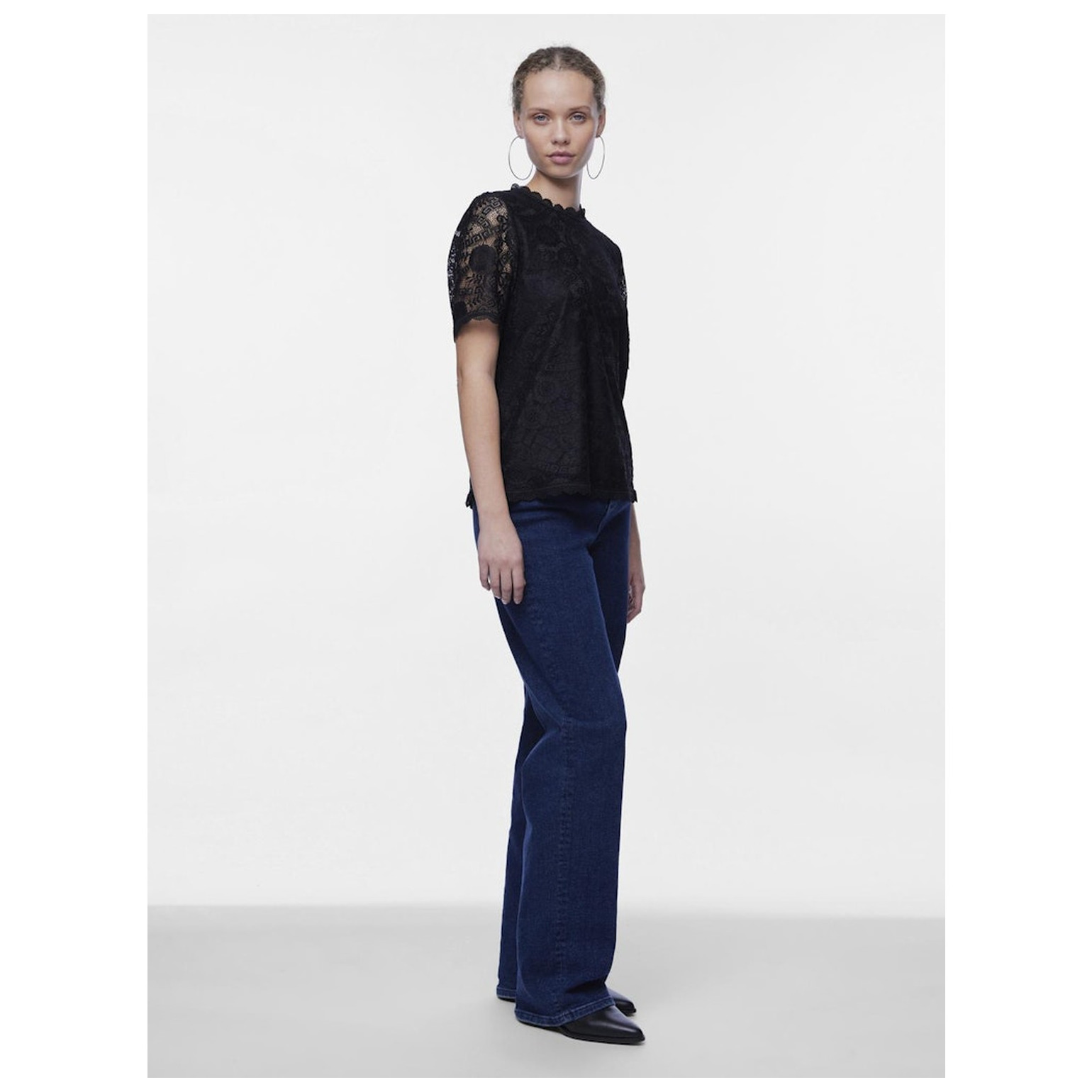 Pieces PCOLLINE SS LACE TOP NOOS BC