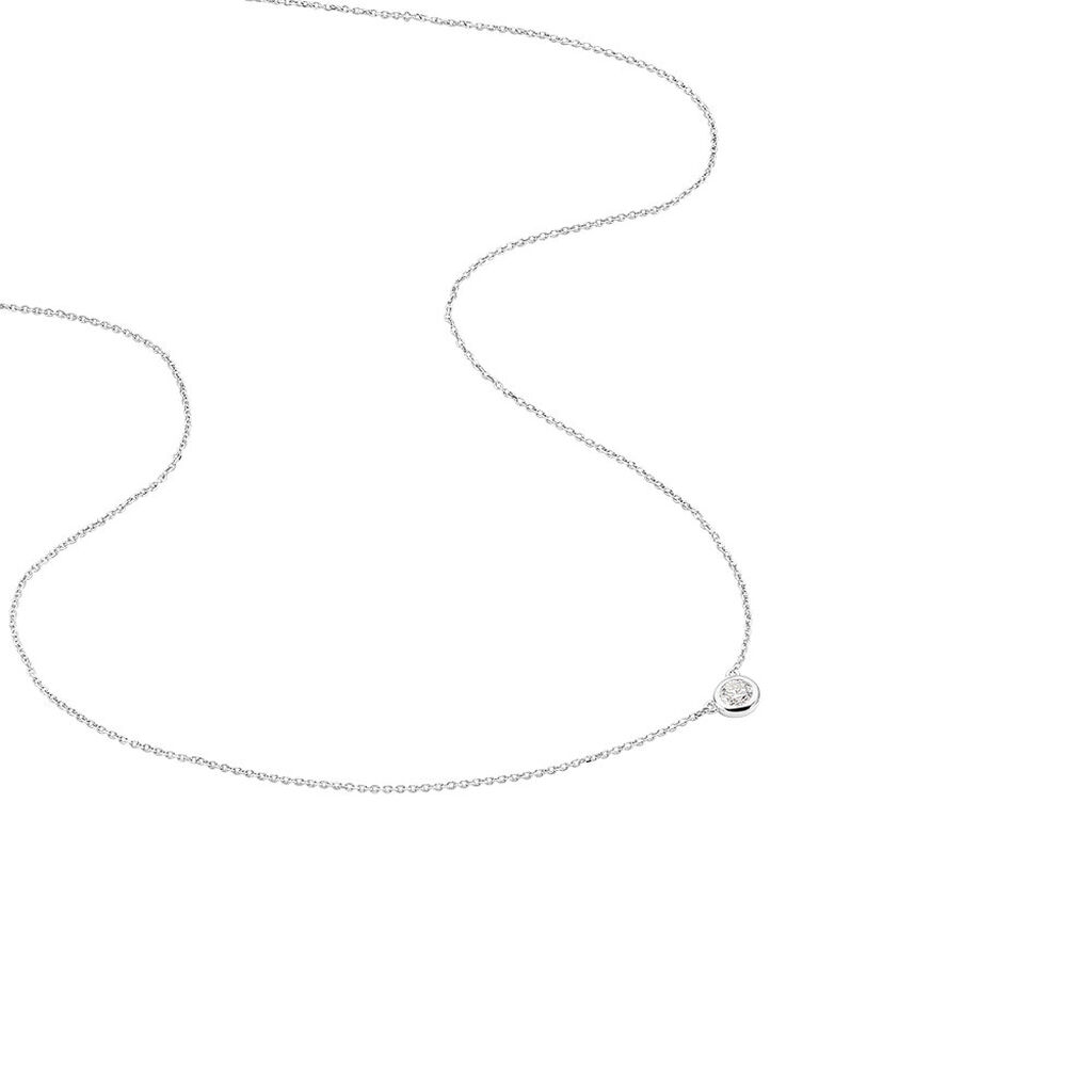 Collier Ofelia Or Blanc Diamant