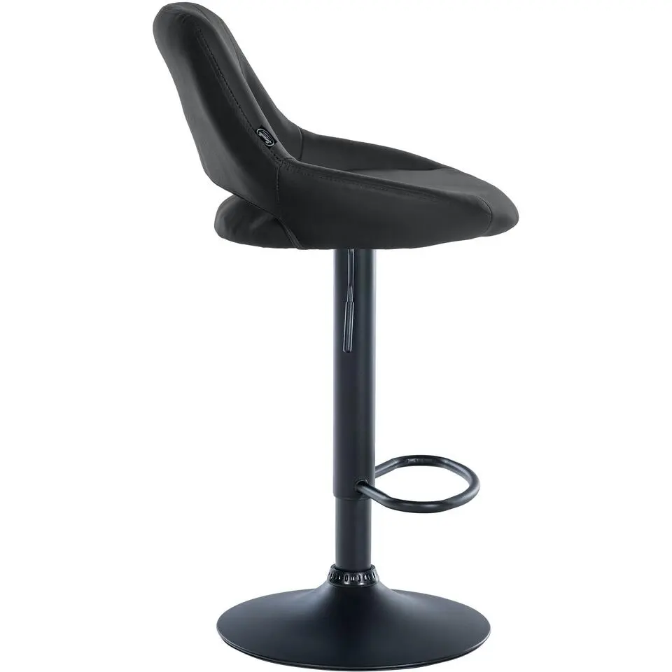 CLP Barkruk Milet zwart Frame - Kunstleer - zwart