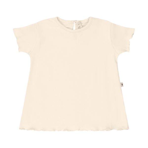 UAUA Ruffled T-Shirt Korte Mouwen - 3-6 Mnd - Crema