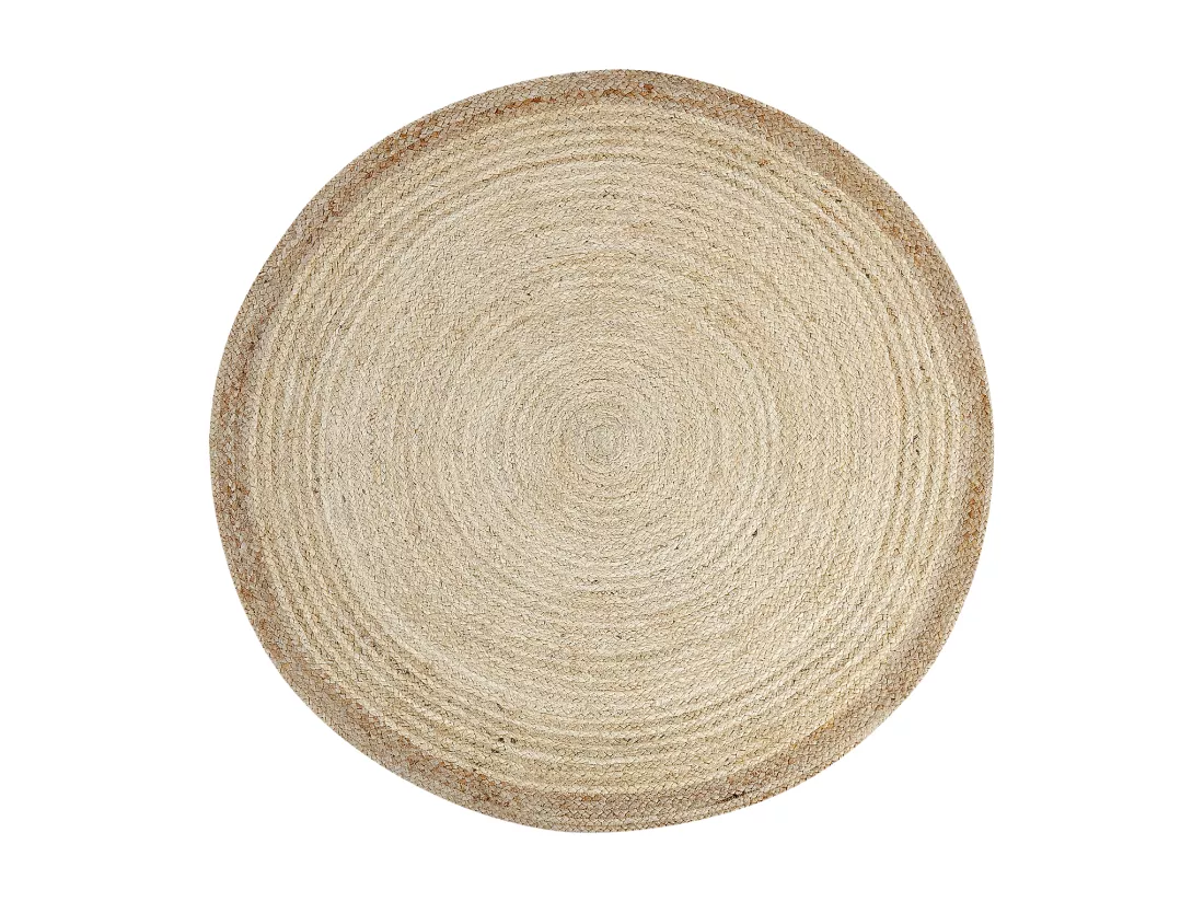 Tapis rond en jute ⌀ 120 cm beige clair MENEMEN