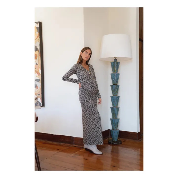 Paloma Collection Robe de Grossesse Elsa Comporta | Noir
