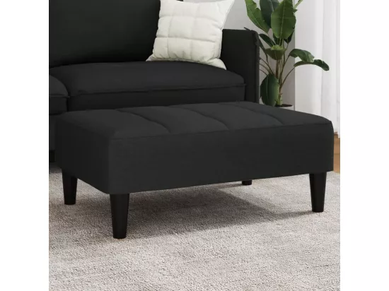 Repose-pied noir 77x55x31 cm velours