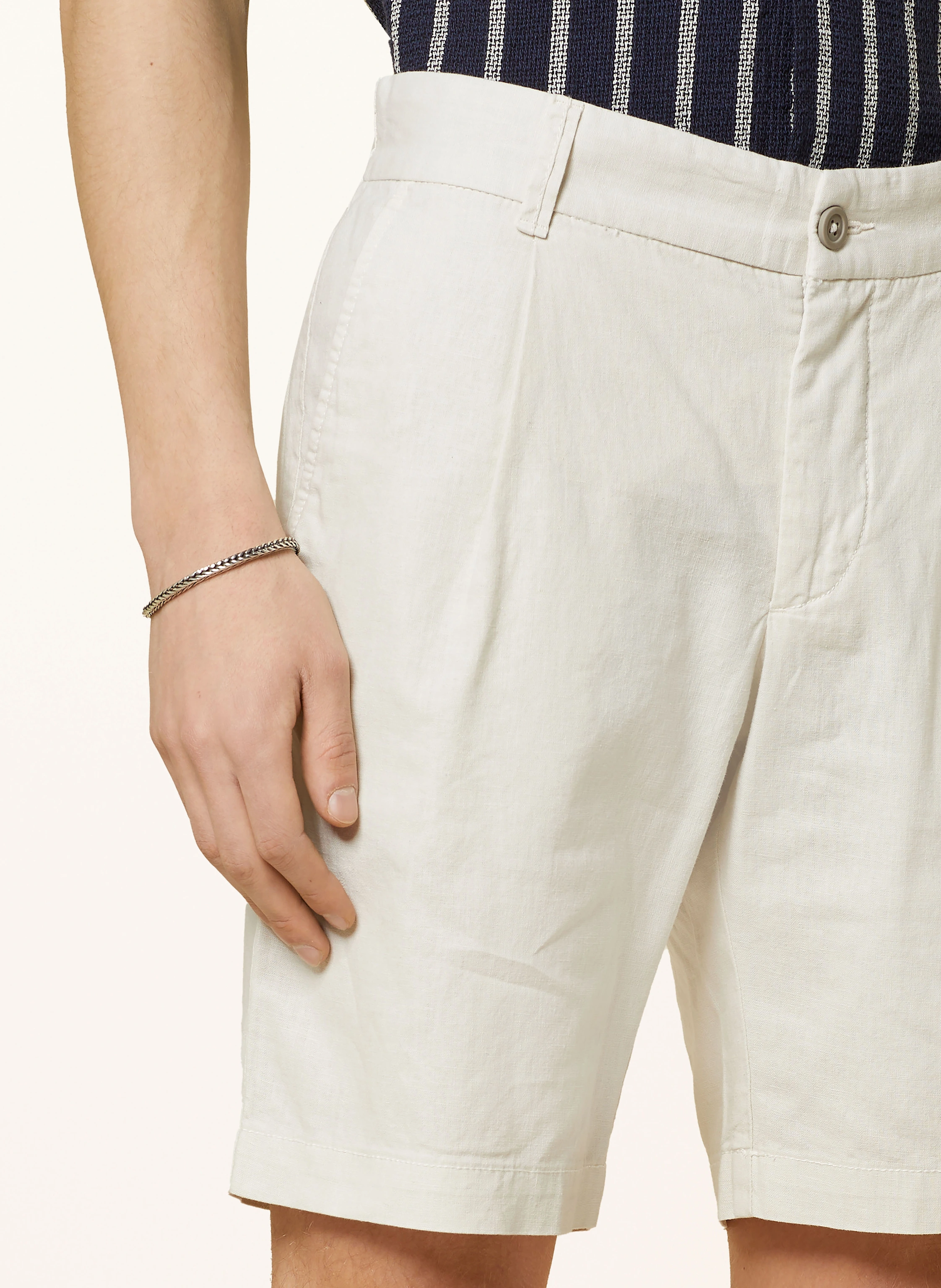 PAUL Shorts Comfort Fit mit Leinen
