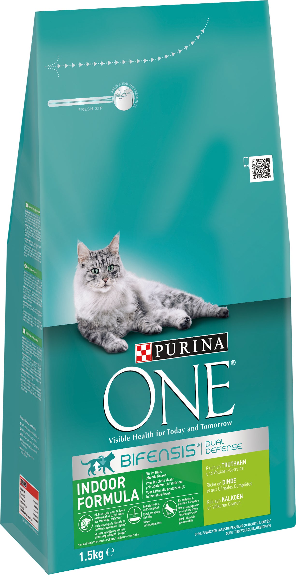 Purina One kat adult indoor kalkoen 1,5 kg