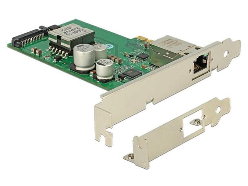 Delock Netzwerkkarte  mit PoE  Unterstützung Delock PCI Express Karte zu 1 x Gigabit LAN PoE  RJ45