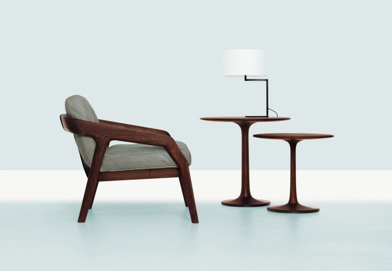 Zeitraum Turntable Couch bijzettafel 60 Amerikaans walnoten