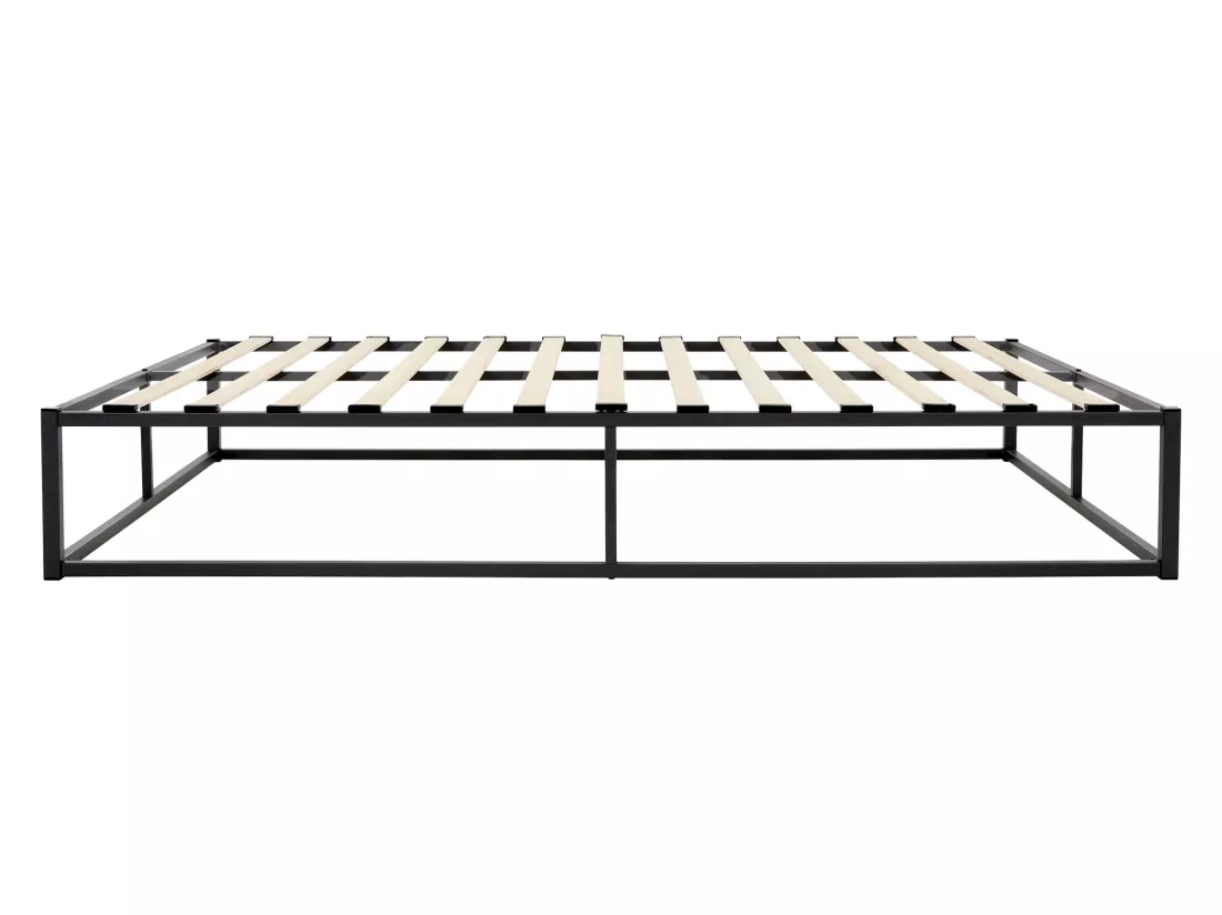 Cadre de lit en acier sommier à lattes anthracite 160 x 200 cm ML-DESIGN