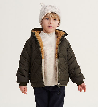 Liewood Termojakke/Fleecejakke - Jackson - Vendbar - Army Brown