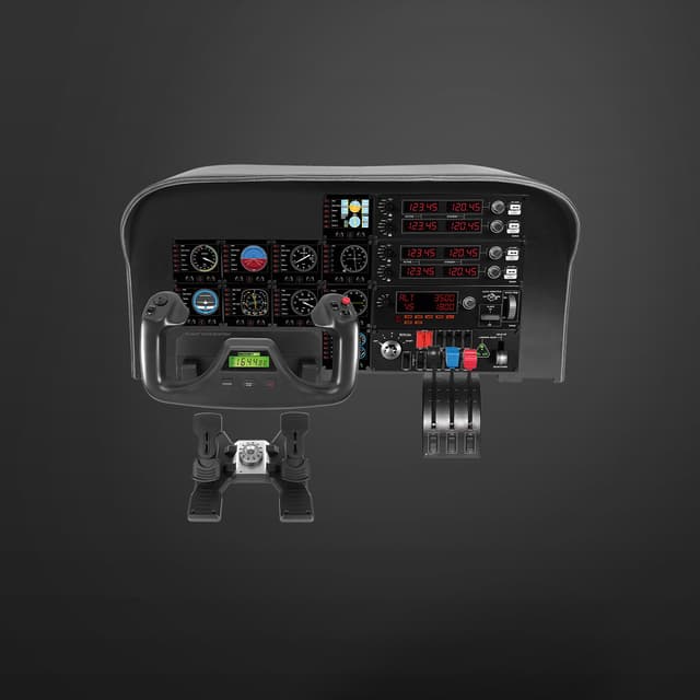 Logitech G Saitek Pro yoke + gashåndtag