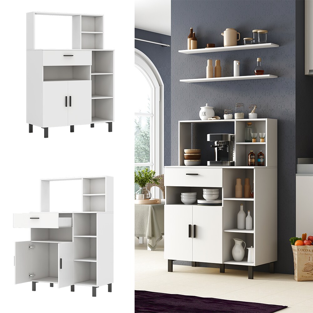 Oskar-Store Buffetschrank Emanuel 90 x 40 cm, Weiß, Esszimmerschrank, modern