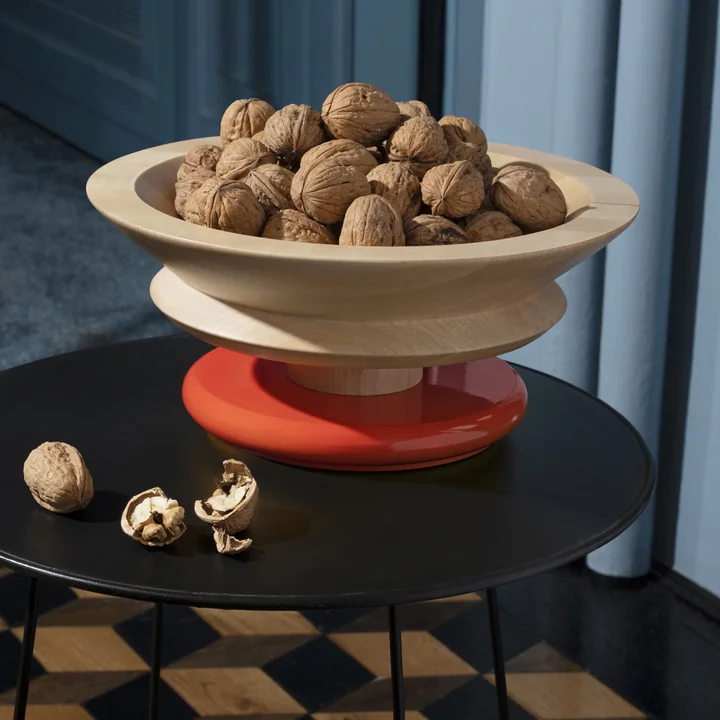 Alessi - Twergi Schale, Ø 30 cm, Lindenholz natur / gelb
