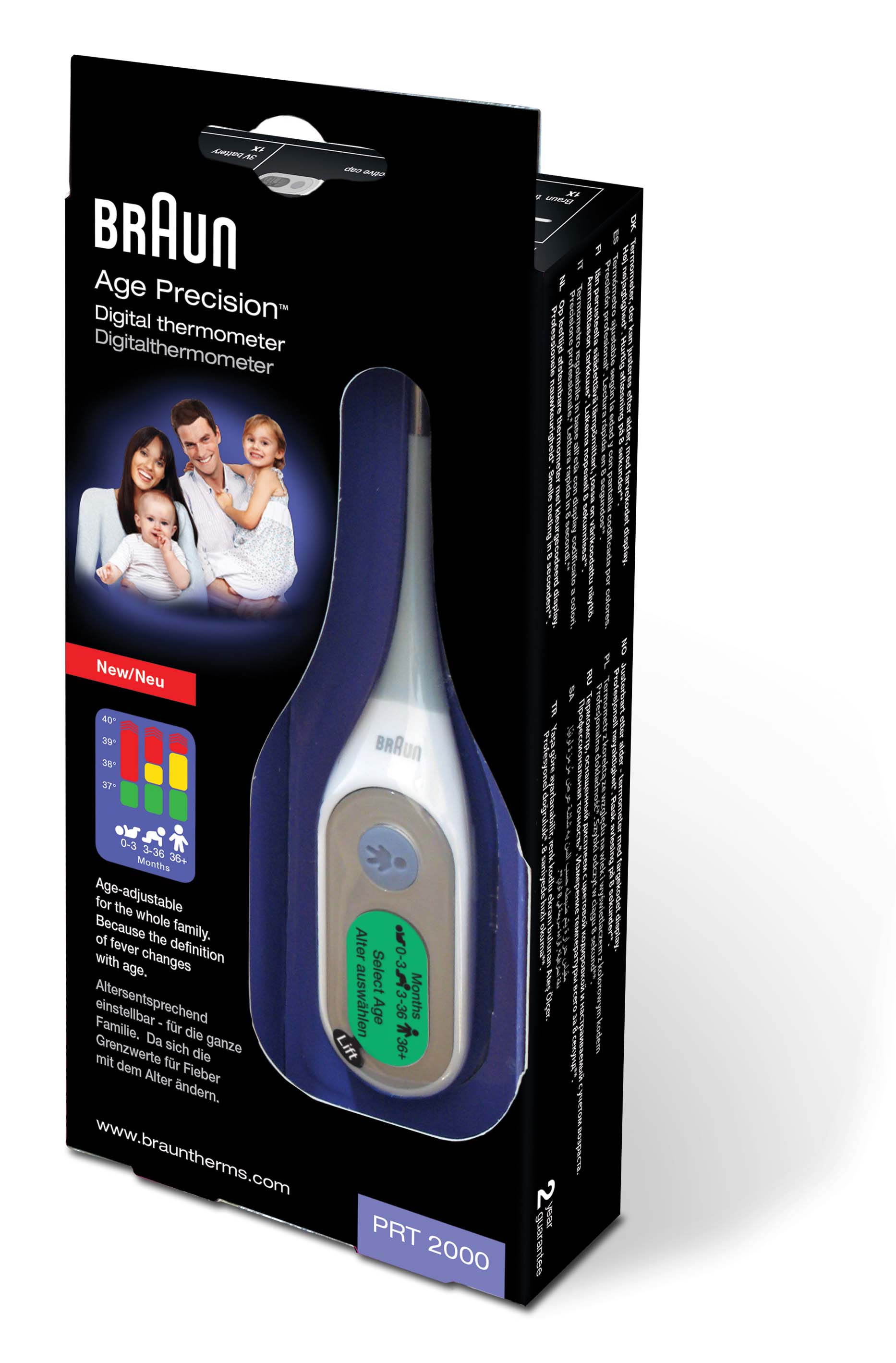 BRAUN digital Thermometer<br>1 Stück, PRT 2000