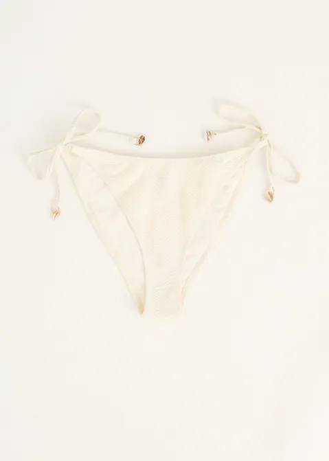 Bikini broek met schelpen off-white (ECRU)