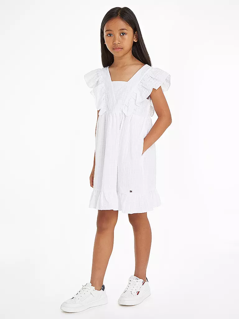 TOMMY HILFIGER Mädchen Minikleid weiss