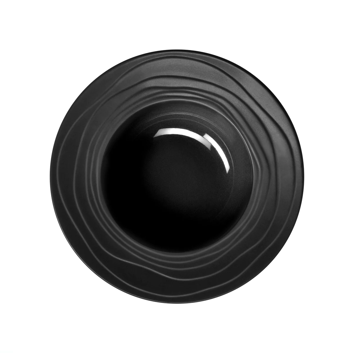 Escale Noir - Assiette creuse cm 22.2 cm (lot de 6) Médard de Noblat