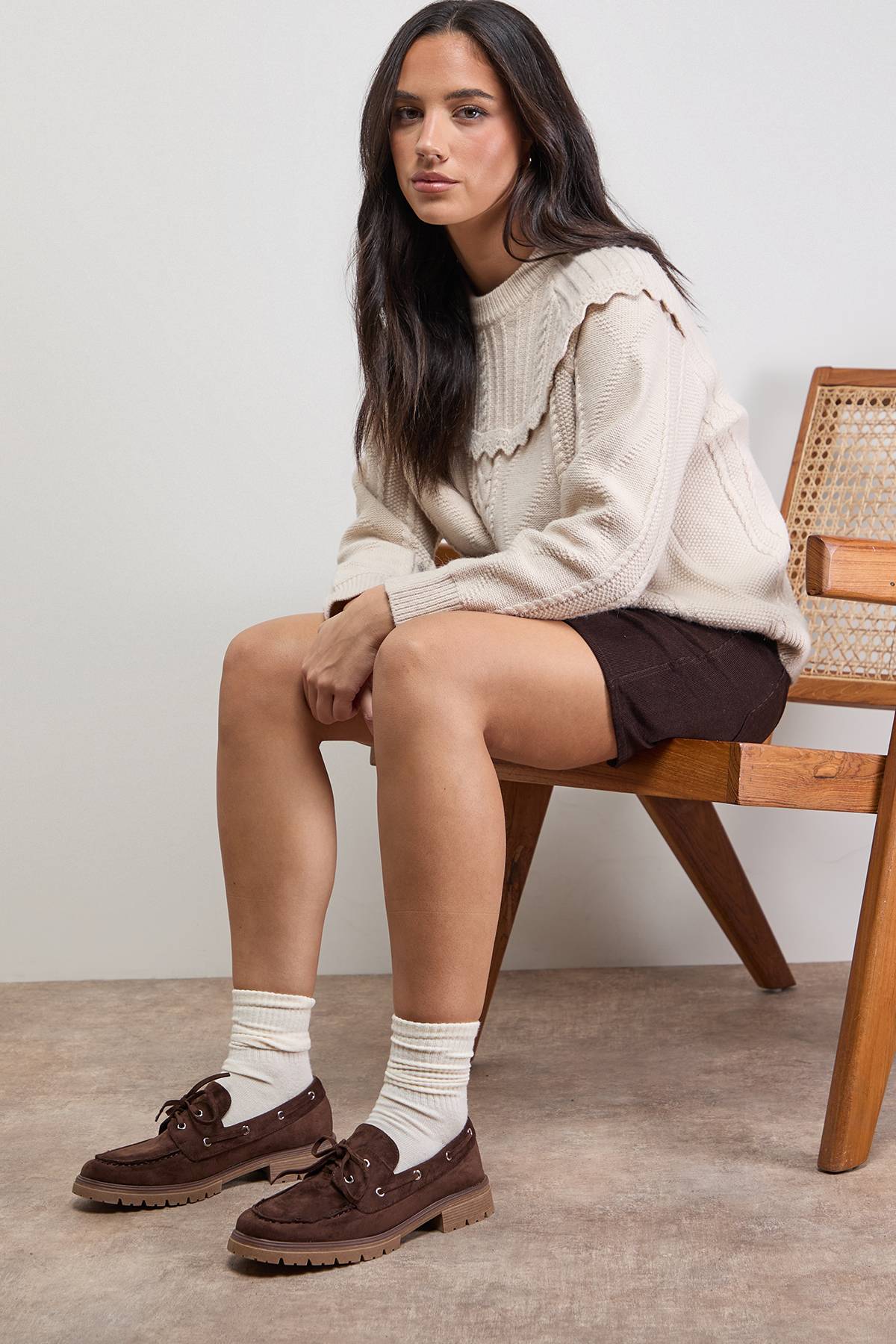 Oasis Chaussures Bateau Claire en synthétique à Semelle Épaisse
