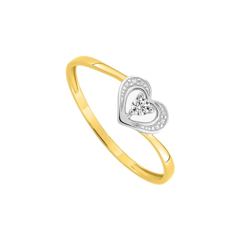 Bague Femme - Oxyde de zirconium - Or 9 Carats