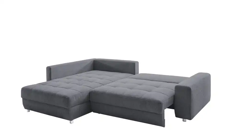 Ecksofa Arissa de Luxe Anthrazit links Webstoff