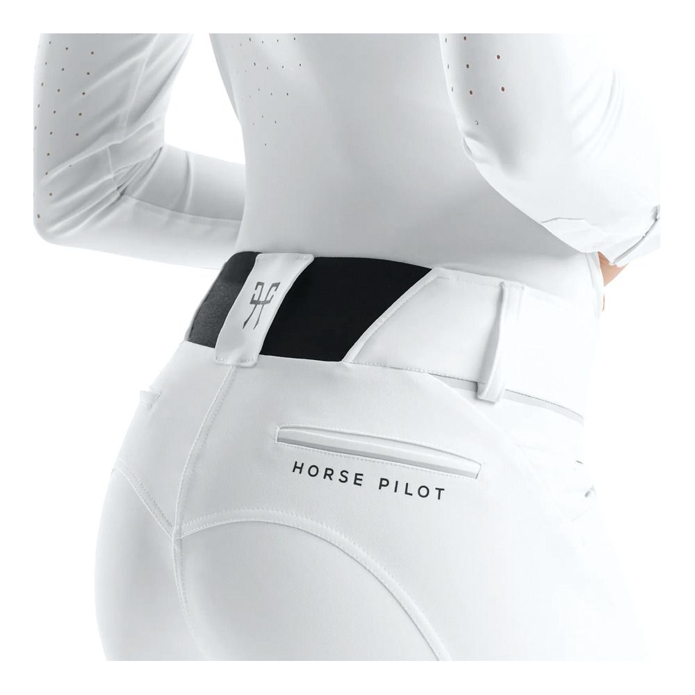 Horse Pilot X-DESIGN - Pantalon siliconé Femme white/grey