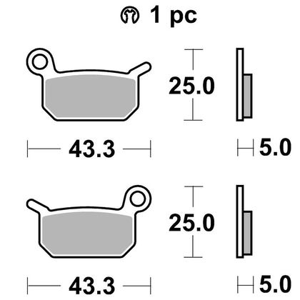 Plaquettes de freins SBS 794SI Sinter Métal Fritté Racing arriere