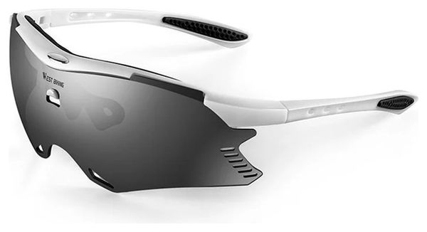 Lunettes de Soleil UV400 AntiUV CoupeVent - Blanche